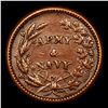 Image 3 : (1863) Union Officer W/ Sword & Ironclad Action Scene F-257/311a R4 Civil War Token 1c Grades Choice
