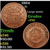 Image 1 : 1864 Two Cent Piece 2c Grades vf++