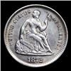 Image 2 : 1872-s Below Bow Seated Liberty Half Dime 1/2 10c Grades Choice AU/BU Slider