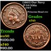 Image 1 : (1863) Our Navy F-53/336a Civil War Token 1c Grades xf+