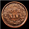 Image 3 : (1863) Our Navy F-53/336a Civil War Token 1c Grades xf+