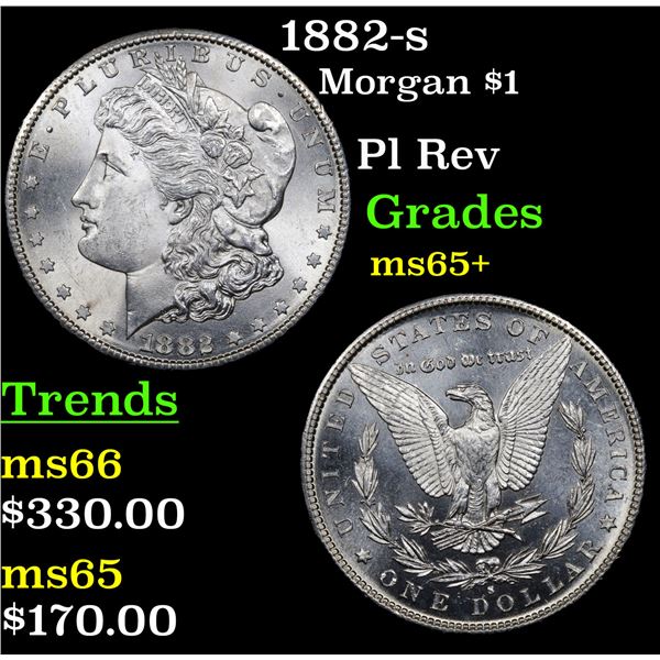 1882-s Morgan Dollar $1 Grades GEM+ Unc