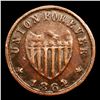 Image 3 : 1864 Union For Ever F-51/342a Civil War Token 1c Grades vf++