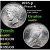 Image 1 : 1925-p Peace Dollar $1 Grades GEM+ Unc