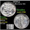 Image 1 : 1929-p Mercury Dime 10c Grades Select Unc FSB