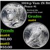 Image 1 : 1924-p Vam 1N R6 Peace Dollar $1 Grades Choice Unc