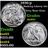 Image 1 : 1936-p Walking Liberty Half Dollar 50c Grades Choice+ Unc