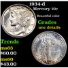 Image 1 : 1934-d Mercury Dime 10c Grades Unc Details