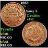 Image 1 : 1865 Two Cent Piece 2c Grades vf++