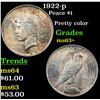 Image 1 : 1922-p Peace Dollar $1 Grades Select+ Unc