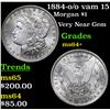 Image 1 : 1884-o /o vam 15 Morgan Dollar $1 Grades Choice+ Unc