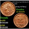 Image 1 : 1863 Liberty Cap F-6B/308a R4 Civil War Token 1c Grades AU Details
