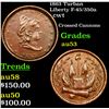 Image 1 : 1863 Turban Liberty F-45/350a Civil War Token 1c Grades Select AU