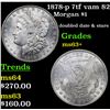 Image 1 : 1878-p 7tf vam 82 Morgan Dollar $1 Grades Select+ Unc