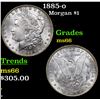 Image 1 : 1885-o Morgan Dollar $1 Grades GEM+ Unc