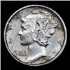Image 2 : 1919-d Mercury Dime 10c Grades Choice AU