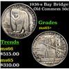 Image 1 : 1936-s Bay Bridge Old Commem Half Dollar 50c Grades GEM+ Unc