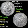 Image 1 : 1883-s Morgan Dollar $1 Grades Select AU