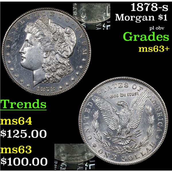 1878-s Morgan Dollar $1 Grades Select+ Unc