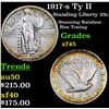 Image 1 : 1917-s Ty II Standing Liberty Quarter 25c Grades xf+