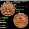 Image 1 : (1863) Our Country F-231/352a Civil War Token 1c Grades xf