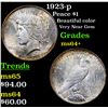 Image 1 : 1923-p Peace Dollar $1 Grades Choice+ Unc