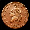 Image 2 : 1863 Liberty Cap F-11/298a Civil War Token 1c Grades xf+