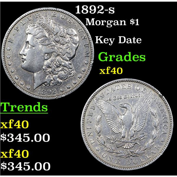 1892-s Morgan Dollar $1 Grades xf
