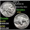 Image 1 : 1917-s Buffalo Nickel 5c Grades xf+