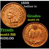 Image 1 : 1898 Indian Cent 1c Grades Select Unc RB