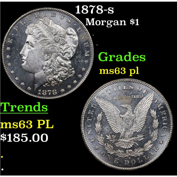 1878-s Morgan Dollar $1 Grades Select Unc PL