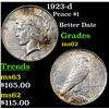 Image 1 : 1923-d Peace Dollar $1 Grades Select Unc
