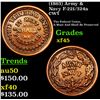 Image 1 : (1863) Army & Navy F-221/324a Civil War Token 1c Grades xf+