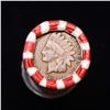 Image 3 : Mixed small cents 1c orig shotgun roll, 1919-d Wheat Cent, 1899 Indian cent other end, Seal Strong W