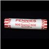 Image 4 : Mixed small cents 1c orig shotgun roll, 1918-d Wheat Cent, 1899 Indian cent other end, Seal Strong W