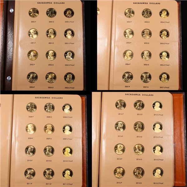 near Complete Sacagawea Dollar Book 2000-2015 48 coins