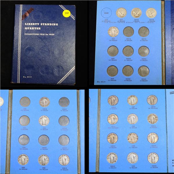 Partial Standing Liberty Quarter Book 1917-1930 21 coins