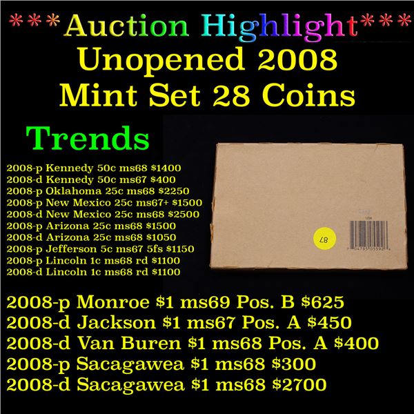 ***Auction Highlight*** UNOPENED 2008 Unites States Mint Set (fc)