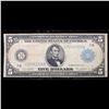 Image 2 : 1914 $5 Large Size Blue Seal Federal Reserve Note, Chicago, IL  7-G Grades vf, very fine