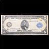 Image 2 : 1914 $5 Large Size Blue Seal Federal Reserve Note, Chicago, IL  7-G Grades vf+