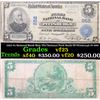 Image 1 : 1902 $5 National Bank Note The National Park Bank Of Pittsburgh Fr-606 Grades vf+