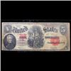 Image 2 : 1907 $5 Large Size Legal Tender Note "WoodChopper" Fr-91 Grades f+