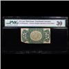 Image 2 : Third Issue 25c Fractional Currency FR-1294 SPNMB Green Back Graded vf30 By PMG