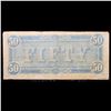 Image 3 : 1864 $50 Confederate States of America Richmond CSA Bank Note T-66 Grades Select AU