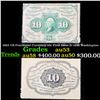 Image 1 : 1862 US Fractional Currency 10c First Issue fr-1241 Washington Grades Select AU