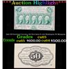 Image 1 : ***Auction Highlight*** 1863 US Fractional Currency 50¢ First Issue Fr-1312 Washington W/ Monigram G