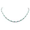 Image 1 : 8.75 ctw Emeral and Diamond Necklace - 14KT White Gold