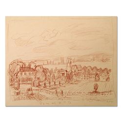 Wayne Ensrud "View of Pommard, Burgundy" Pastel Original Artwork; Hand Signed; C