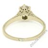 Image 8 : Art Deco Etched 14kt White Gold 0.60 ctw European Diamond Solitaire Engagement R