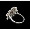 Image 3 : 14KT White Gold 0.37 ctw Diamond Ring